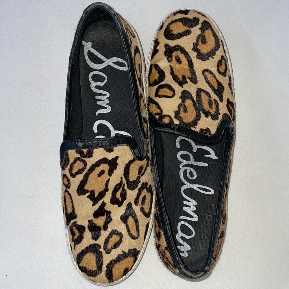 Sam Edelman Leopard Calf Hair Slip-ons